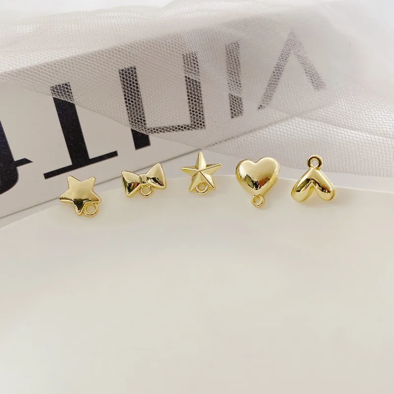 

10pcs Butterfly Earrings Connectors Star Love Heart Stud Earrings Base Earring Settings for Diy Jewelry Making Findings