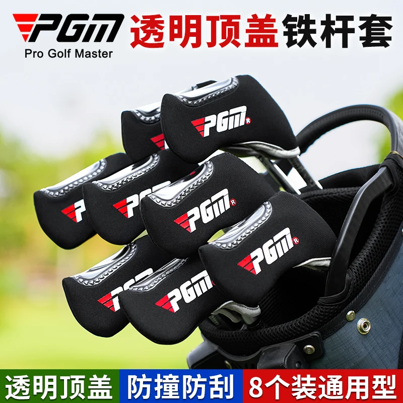 PGM Golf Iron Headcovers Thickened Shockproof Iron Covers Transparent Head Sleeve for Men Women Golf Club Protector