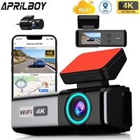 Aprilboy WIFI GPS Car Dash Cam HD 4K Car DVR Front and Rear Dual Lens Auto Car Camera Night Vision G-Sensor 24H Parking Monitor