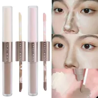 Double Head Matte Contouring Bronzer Highlighter Stick High Gloss Grey Brown Nose Shadow Cream Brighten Facial Makeup Cosmetics