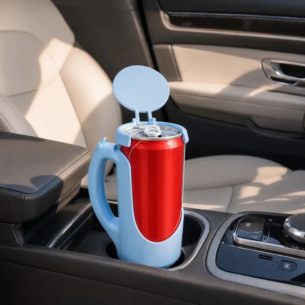 Spill Proof Lid Leak Proof Topper Reusable Snap-on Soda Cover Splash-proof Leak Guard for 11/12oz Sparkling Water Travel for Car