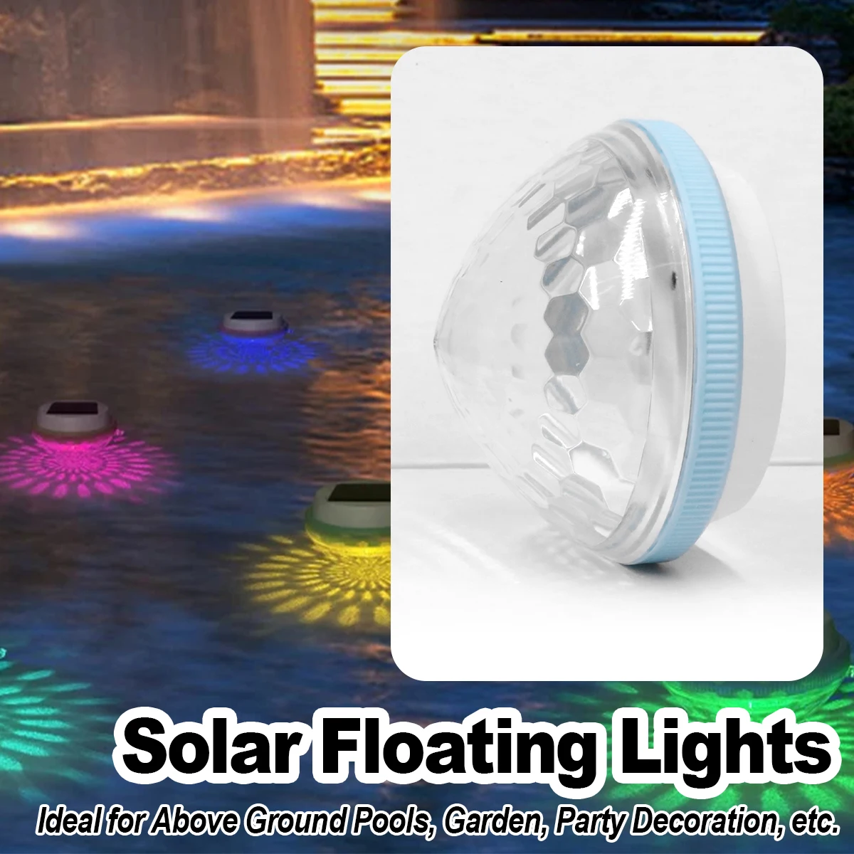 

Solar Floating Pool Light Outdoor Lamps Powered Lamp Rechargeable Led Floats Swimming Decoration Party Lighting Christmas Lights