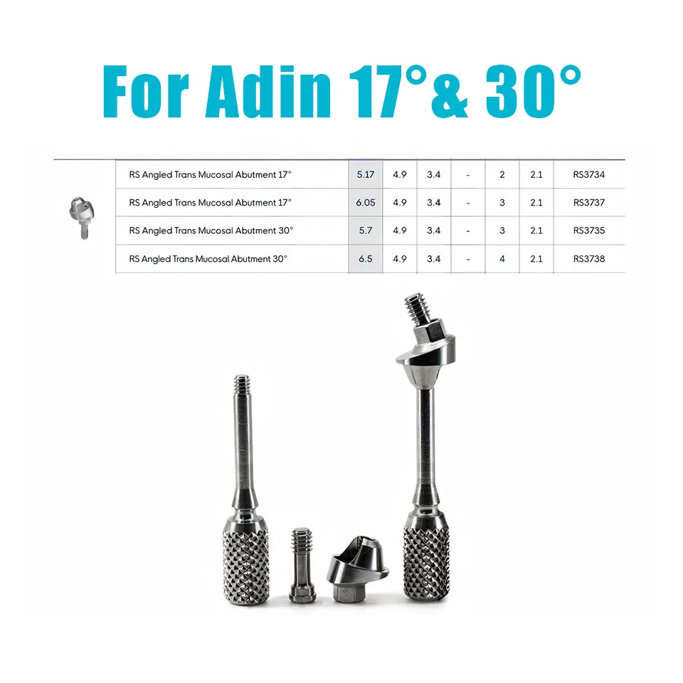 5pcs Set ADIN Multi Unit Angled Abutment Dental Implant Prosthetics Oral Surgery Bone Level Lab Restoration OEM Original Quality