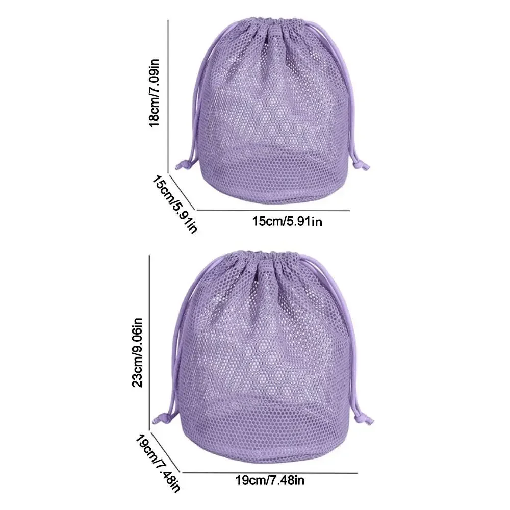 

Mesh Lazy Toiletries Bag Coin Purse Dopamine Color Cosmetic Storage Bag Drawstring Large Capacity Fashion Travel Bathroom Bag