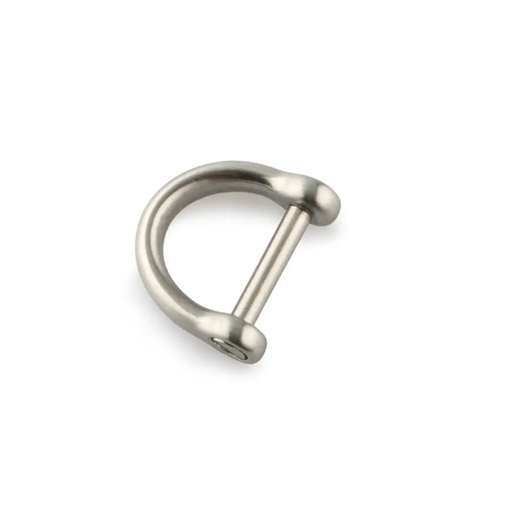 High Quality Stainless Steel Solid Carabiner 9mm/13mm/17mm/21mm D Bow Staples Keychain Hook Screw Joint Connector 4 Styles