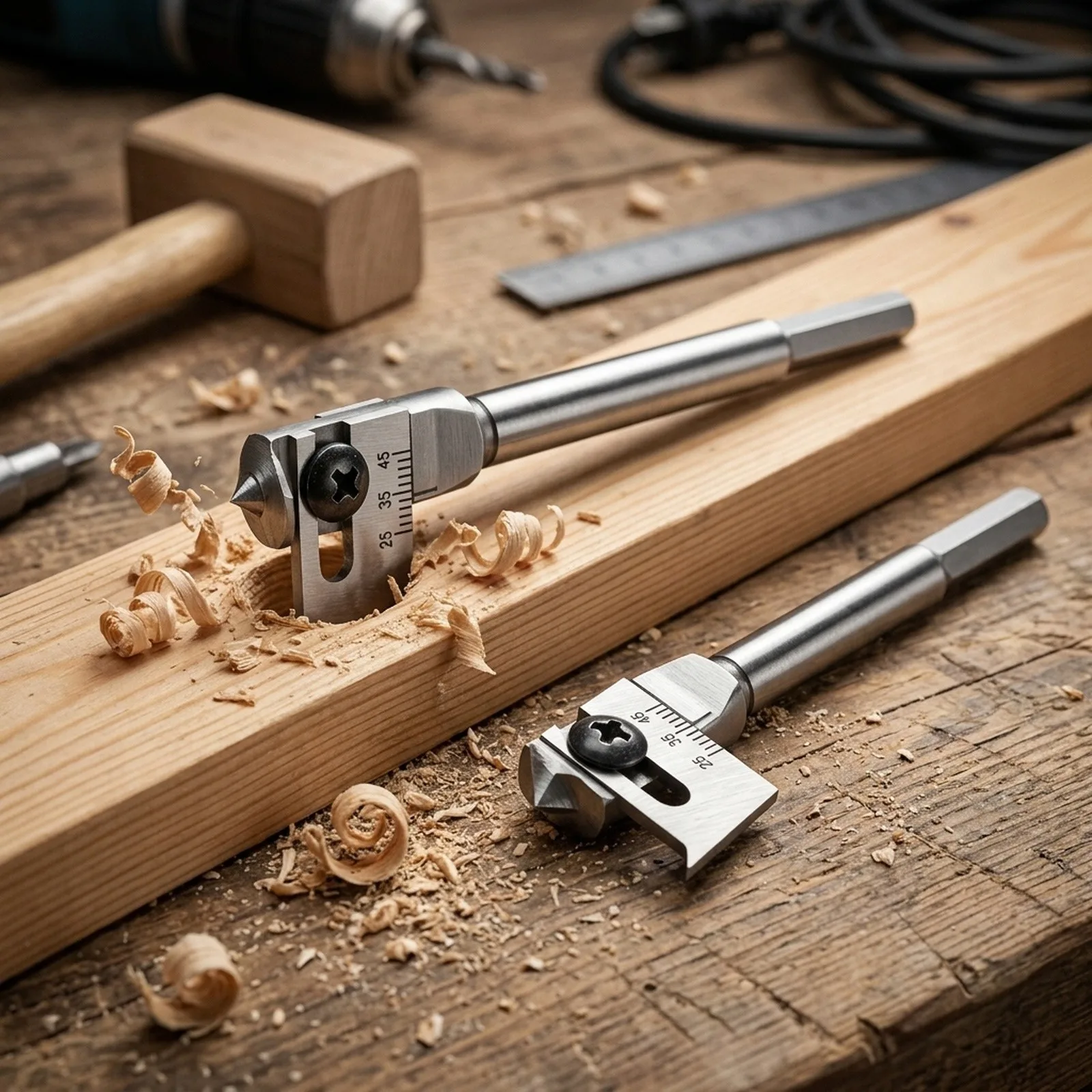 DIY Enthusiasts DIY Projects Adjustable for spade Bit High Carbon Steel Bits Performance Easy To Adjust Efficient Drilling