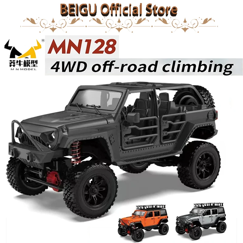 RC Crawler 4x4 Car MN128 2.4G Wspinaczka Buggy Professional z oświetleniem LED Pełnoмасштабні zdalnie sterowane samochody Zabawki dla chłopców