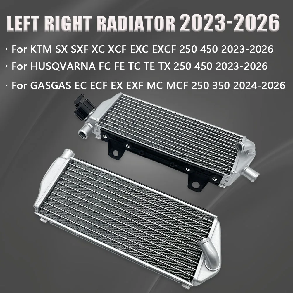 

For KTM HUSQVARNA GASGAS 2023-2026 Motorcycle Left Right Radiator Engine Cooling Coolant Cooler SX SXF XC XCF EXC EXCF FC FE MCF
