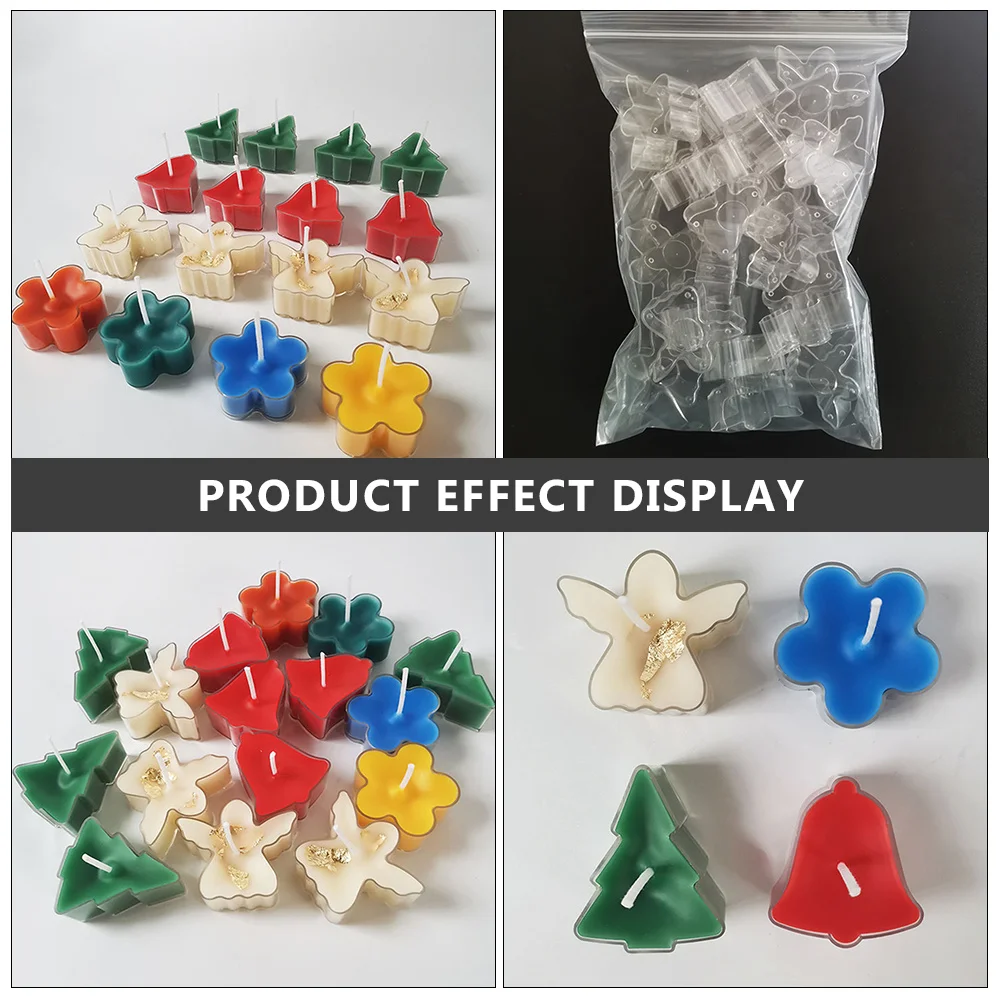 

1 set 1 Set Christmas Kit Diy Mold With Candlewicks Plastic Molds For Scented Making Supplies Handmade Craft Tool