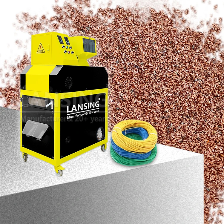 LX-200 High Quality Separation Rate Scrap Copper Granulator Cable Wire Recycling Machine Wire Granulator and Separator
