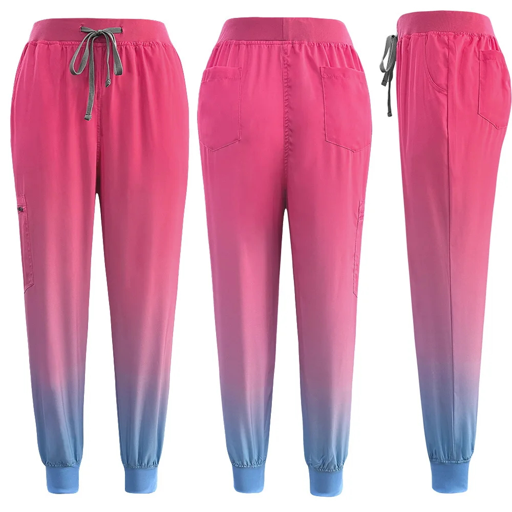 

Gradient Color Trendy Handwashing Clothes Unisex Doctor Nurse Beauty Salon SPA Work Uniform Set