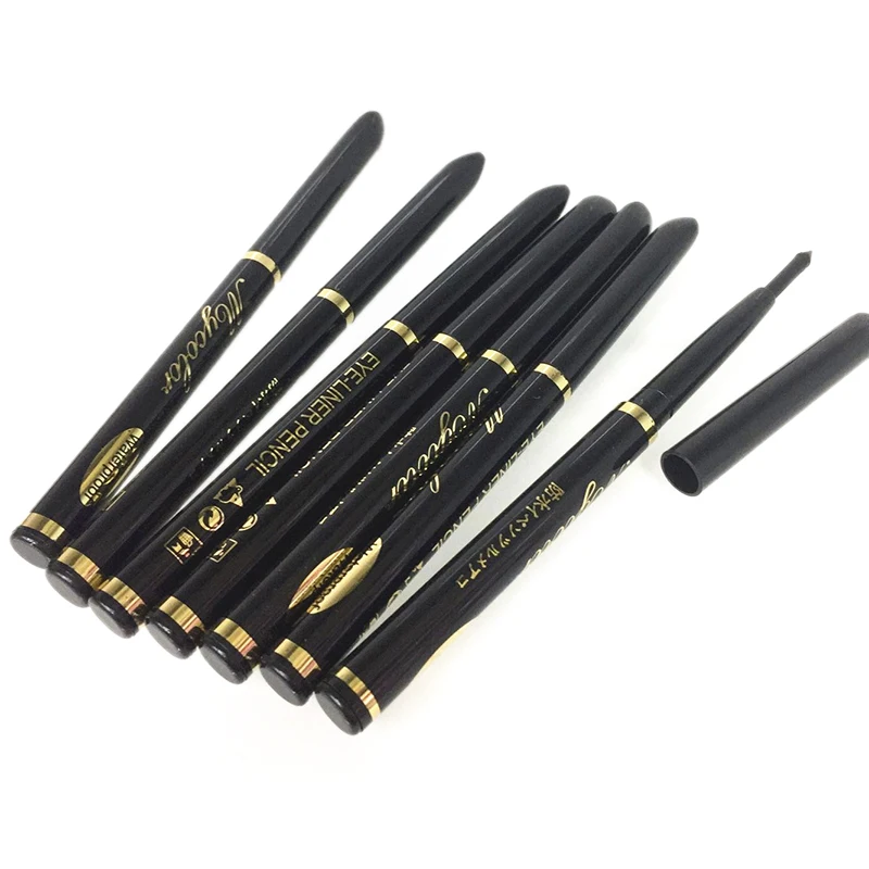 Lot 12 Black Cosmetic Waterproof Eye Liner Pencil Long Lasting Eyeliner Pens