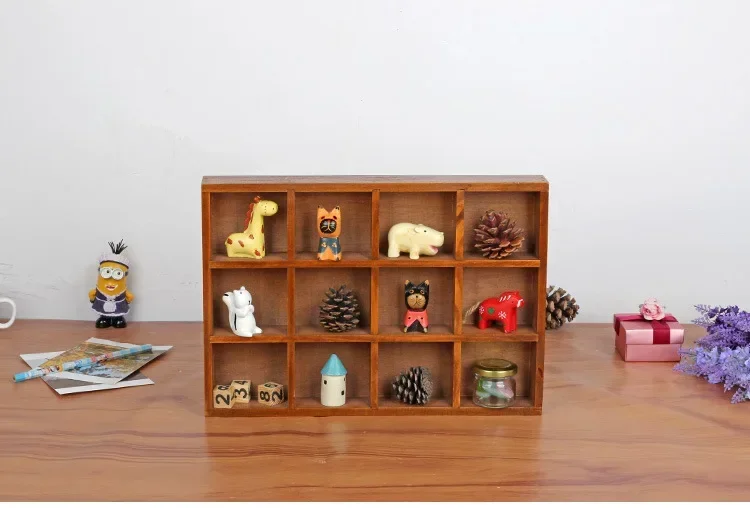 

1PC Multifunctional Retro Wooden Storage Box Creative Desktop Wood Box Organizer Jewelry Toys Potted Plants Container JL 0904