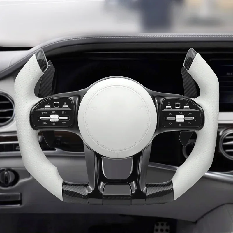 Sportowe karbonowe kierownice samochodowe do Mercedes Benz AMG W204 W205 W221 W222 W464 G350 G63 G500 GLE53 Glc Gle Gls Gla Cla Glk Slc