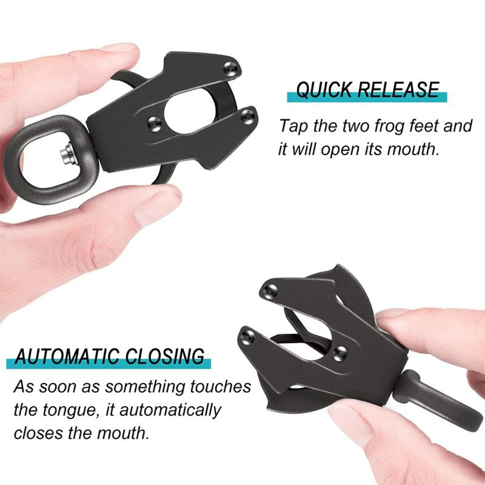 

Zinc Alloy Tactical Climbing Hook Frog-shaped Hook Pet Lead Attachment Buckle Clip Quick Locking Metal Hardware Buckle Hiking