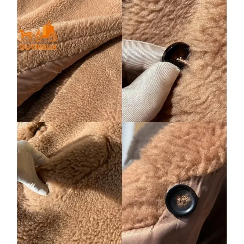 Top Quality Teddy Coat for Women, 80%Wool 20%Alpaca Coat, Winter Short Teddy Cape Women Coat and Jacket, Real Fur Coat for Women