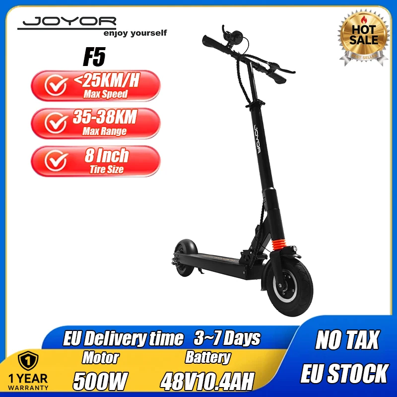 JOYOR F5 Elektroroller 500W Motor 48V10.4AH Hochleistungs-Lithiumbatterie Aluminiumlegierung Leichter Rahmen Höchstgeschwindigkeit 25KM/H Eine Ladung Reichweite 38KM 8-Zoll-Reifen E-Scooter