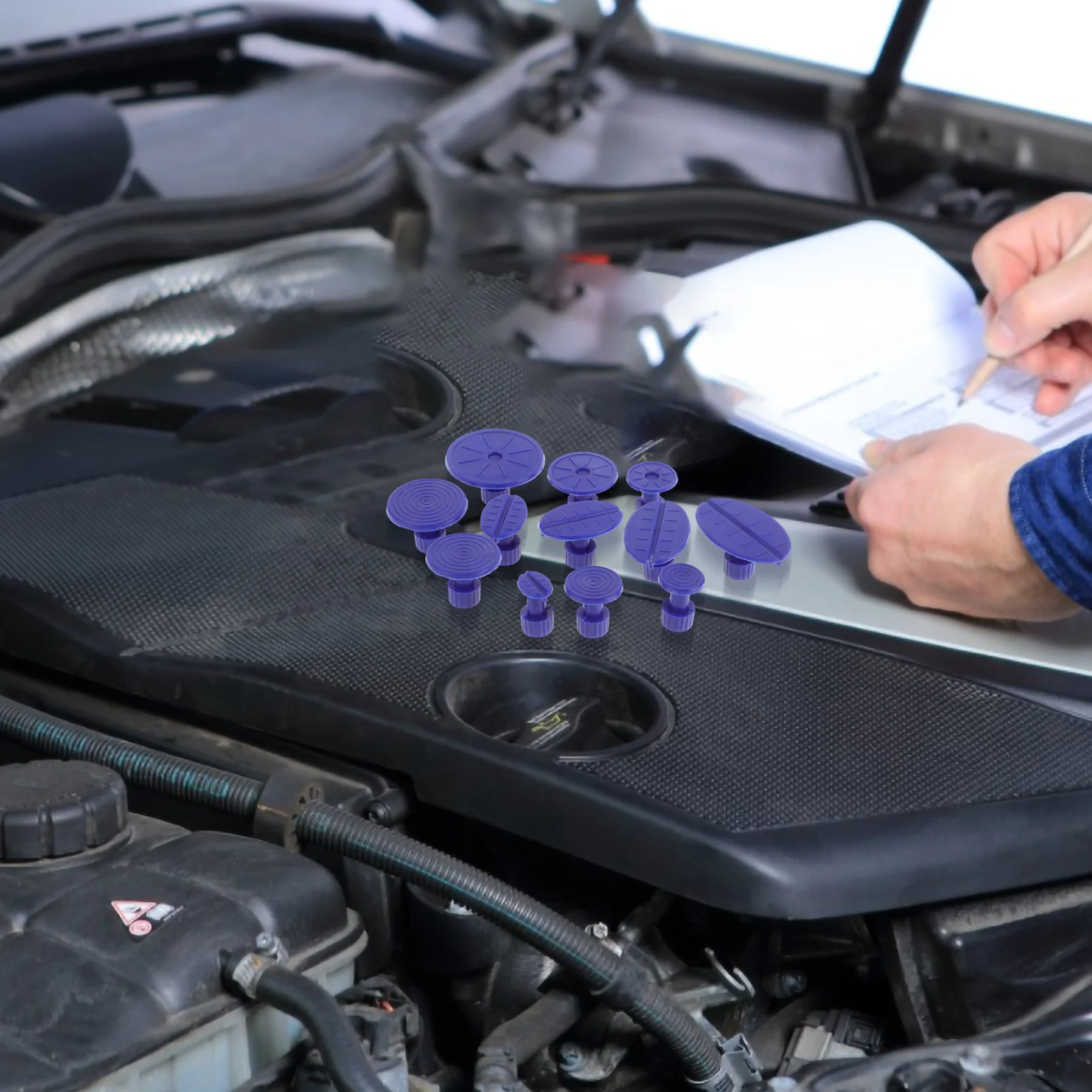 12Pcs Advanced Dent Remover Puller Tab Kit Quick Restore Various Car Models Seamless Restoration Dent Puller Kit