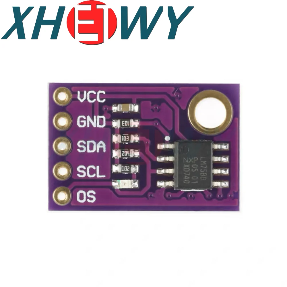 Sensor de temperatura LM75, interfaz I2C de alta velocidad, módulo de placa de desarrollo de alta precisión, LM75A