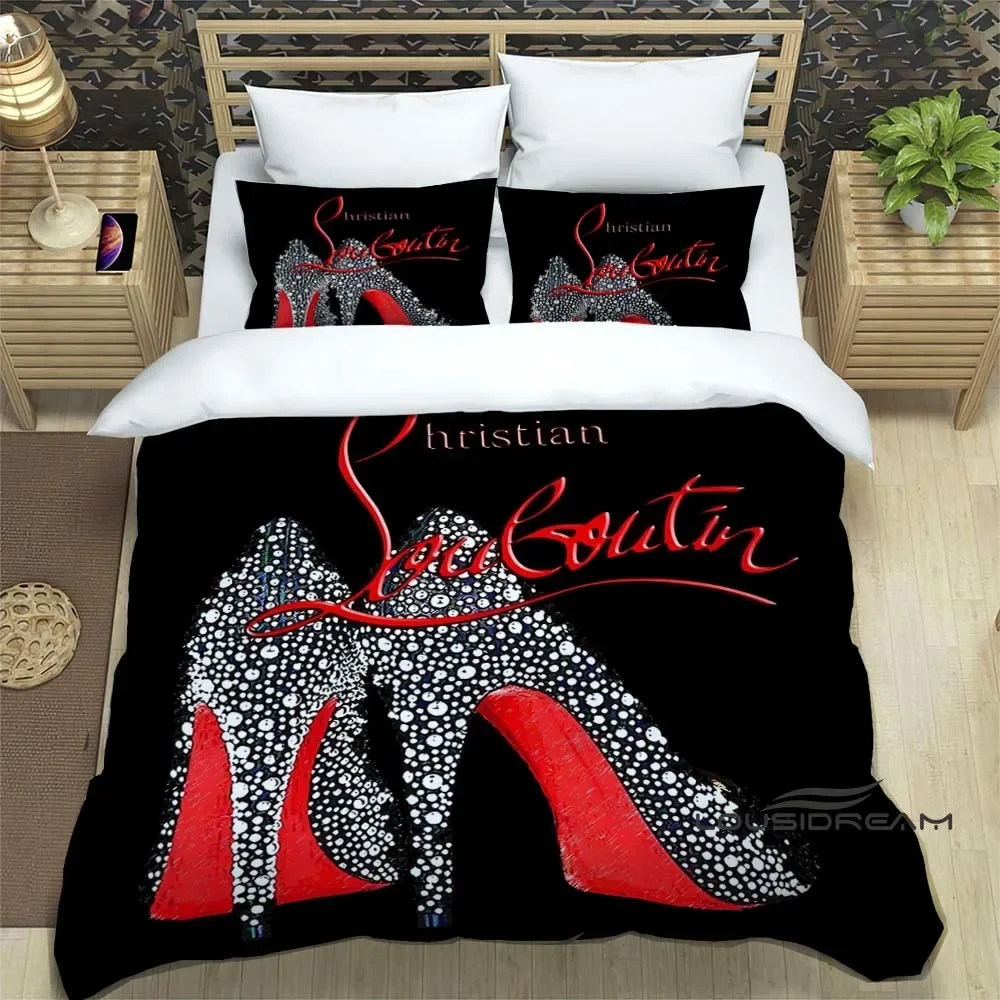 Fashion Christian-louboutin Bedding Set 3D Printing Home Decoration Boy Girl King Size Bedding Set Quilt Cover Pillowcas