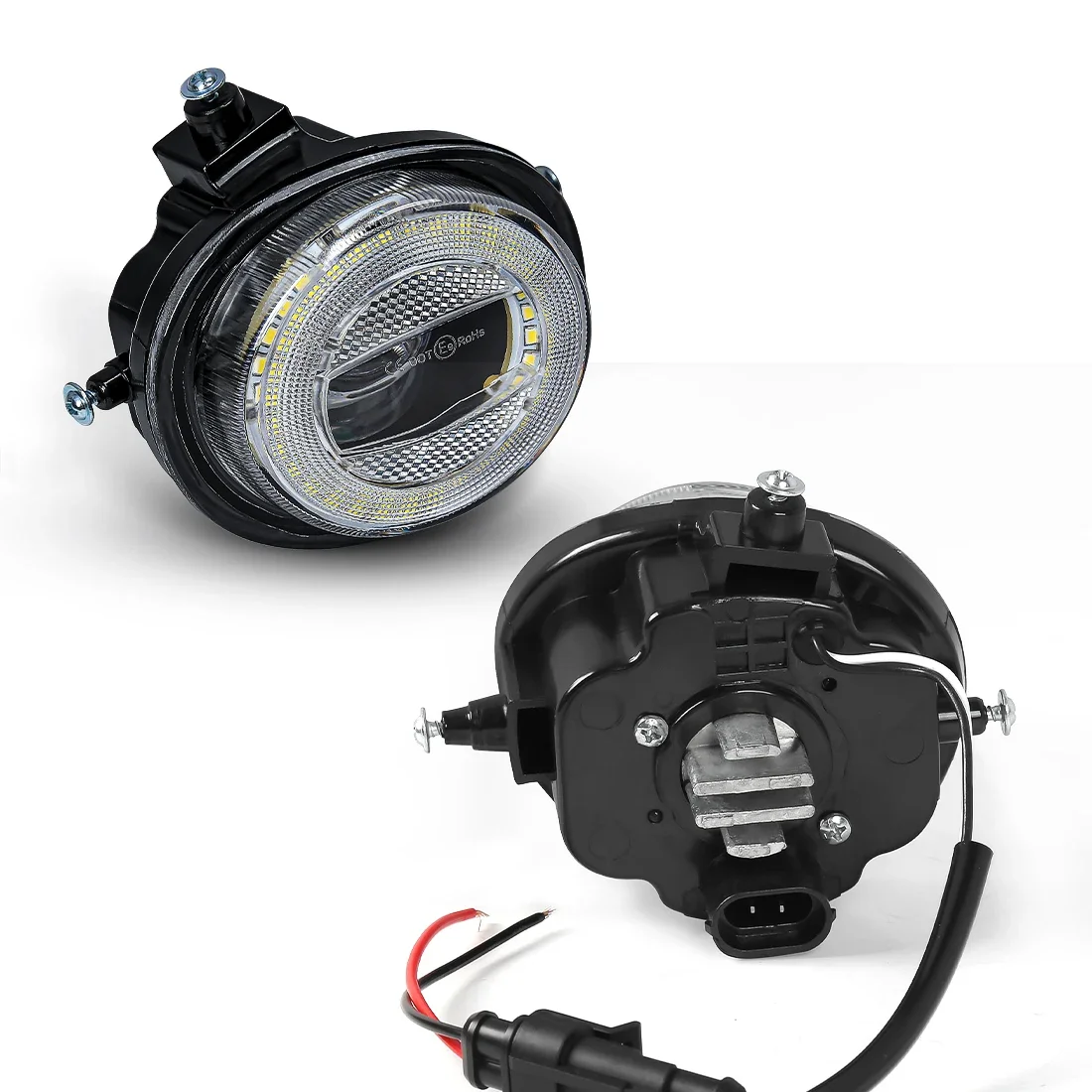 For Mazda 2 3 6 CX-5 CX-7 CX-8 CX-9 RX-8 MX-5 2004-2017 Car Fog Lamp Assembly LED Angel Eyes  Headlight Daytime Running Lights
