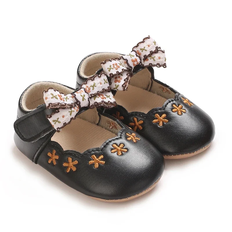 Baby Mädchen Prinzessin Schuhe süße und atmungsaktive Schleife für kleine Kinder Anti-Rutsch-Blume lässige Sportschuhe Baby Schuhe mit weichen Sohlen – Detail 4