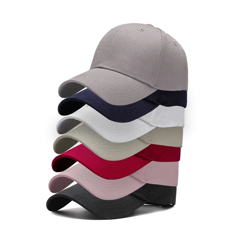 Classic Unisex Plain Baseball Cap with Adjustable Metal Buckle Closure, 100% Cotton and Multiple Colors Available