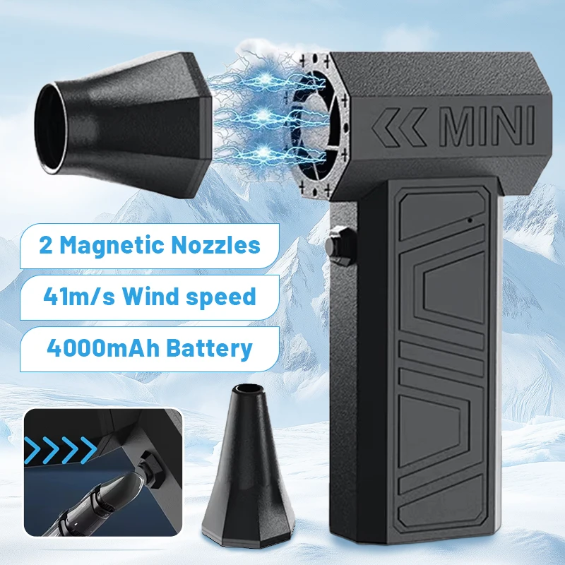 Mini Portable Air Blower Handheld Wireless Turbo Jet Fan High Speed Car Vacuum Cleaner Computer Keyboard Compressed Air Duster