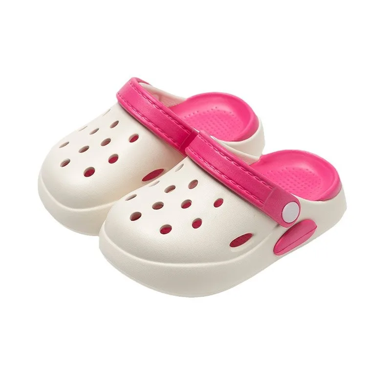 Children Boy Wear Cartoon Cute DIY Baby Slippers Toddlers Sandals Summer New Grils EVA Outdoor Sandals Kids Hole Slipers Shoes