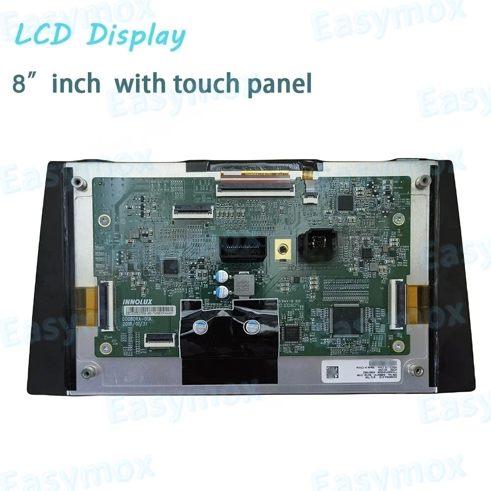 DD080RA-01E Display LCD da 8 pollici con pannello touch per parti di riparazione dello schermo GPS di navigazione della console centrale dell'auto