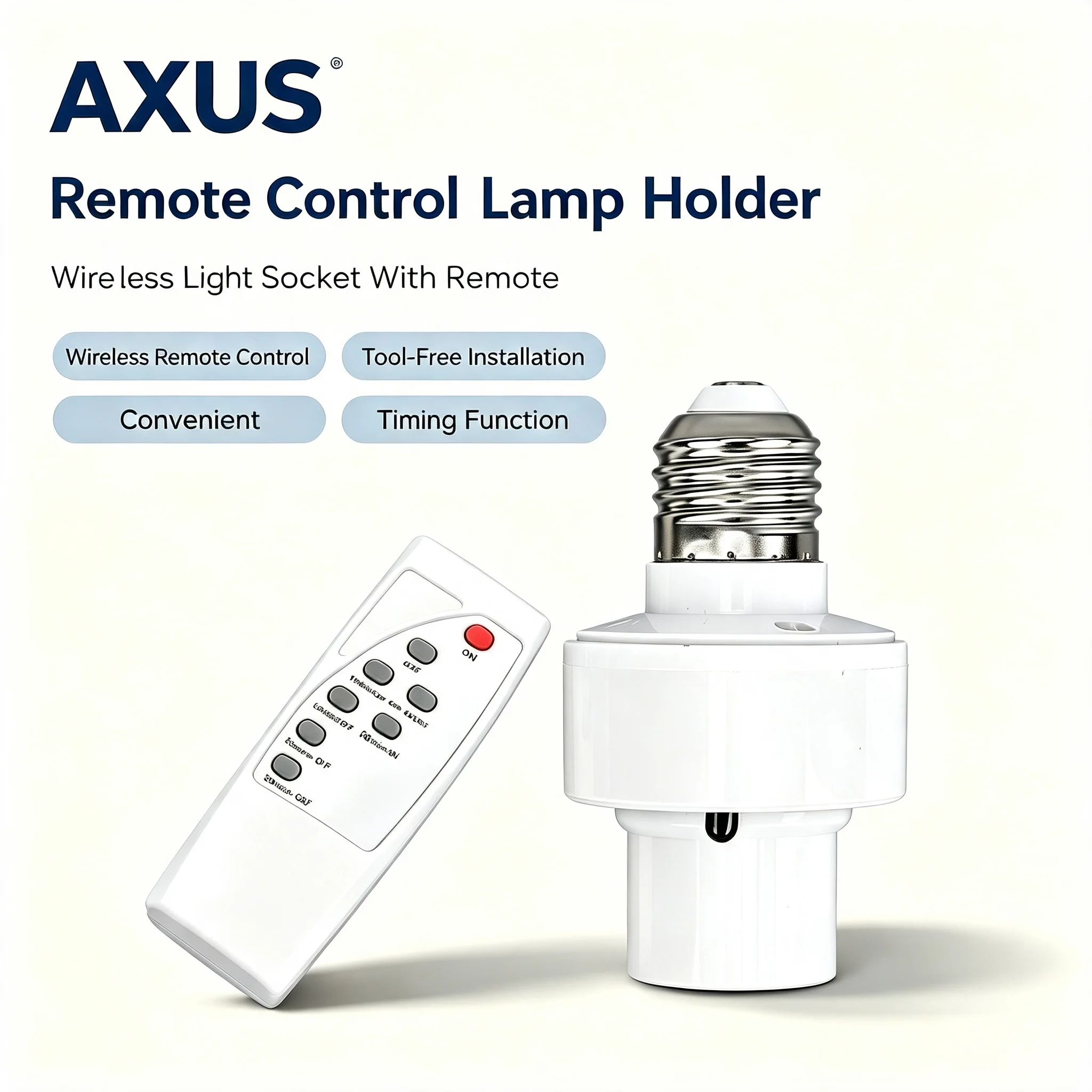 AC85-265V E27 Lamp Holder Wireless Remote Control Infrared Smart Convertible LED Lampholder with Timed Remote Control