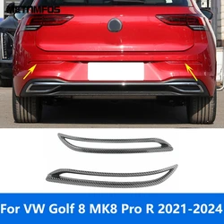 Accessories For Volkswagen VW Golf 8 MK8 Pro R 2021-2023 2024 Chrome Rear Fog Light Lamp Cover Trim Foglight Bumper Protector