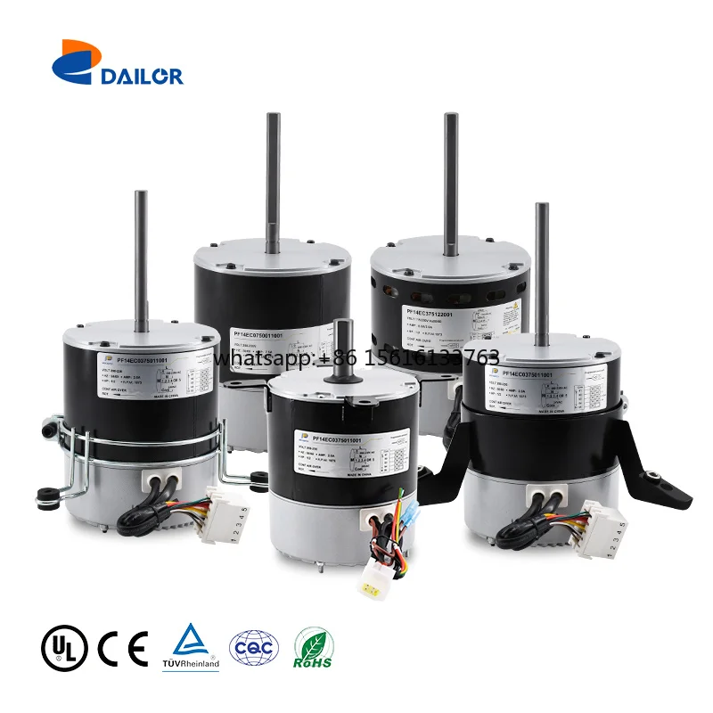 

1/5-1/2HP 400-1800RPM 1/2"Shaft ECM Brushless Industrial Fan Furnace Blower Fan Air Conditioning Condenser EC Motor