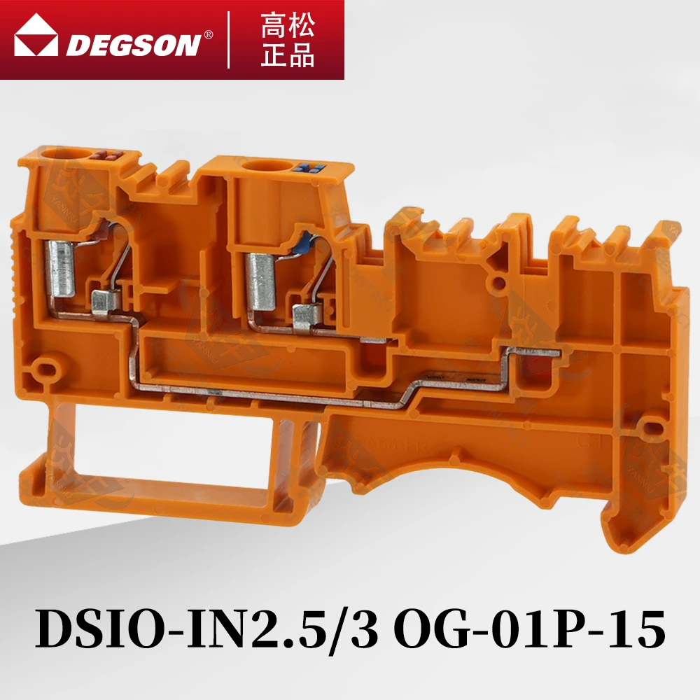 

10Pcs DSIO-IN-2.5/3 OG-01P-11-00ZH/AH DEGSON server Sensor Type IO interface Ground DIN RAIL TERMINAL BLOCKS PHOENIX CONNECTOR