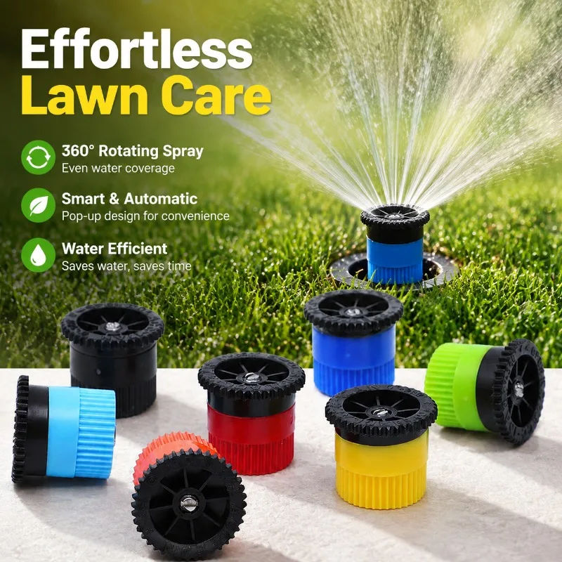 Buried Pop‑up Rotary Spray Nozzle Automatic Retractable Lawn Watering Sprinkler Durable Garden‑irrigation Spraying Head