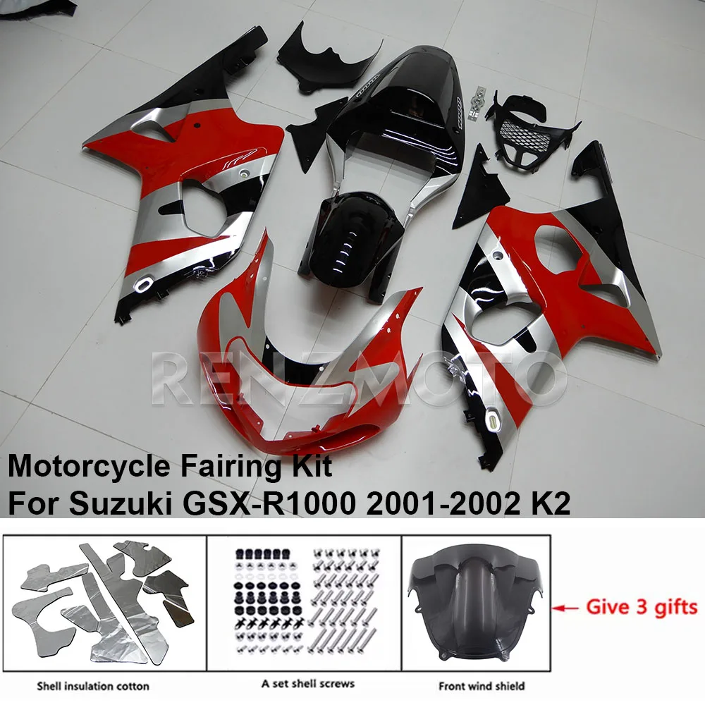 S1001-105a For Suzuki GSX-R1000 2001-2002 K1 K2 Fairing Motorcycle Set Body Kit Decoration Plastic Guard Plate Accessories Shell