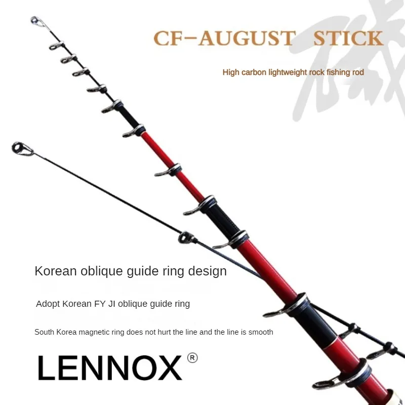 LENNOX-Rock Fishing Rod,High Carbon, Ultra Light, Ultra Soft, Sea Fishing Rod, Boat Rod, 4M, 5m, FUJI Guide Ring