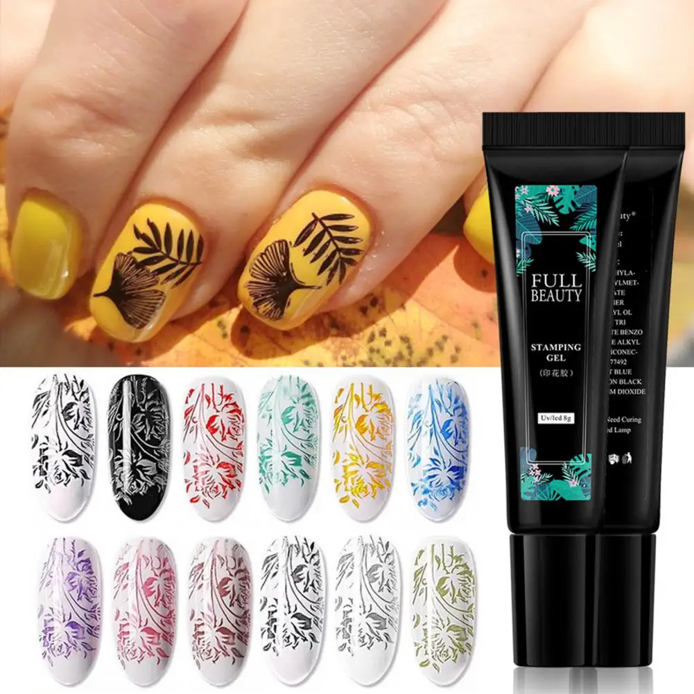 Nail Stamping Gel LED Cure Easy to Color Nail Art Stamping Gel Polish Nail Art   Nail Art Stamp  Nail Supplies