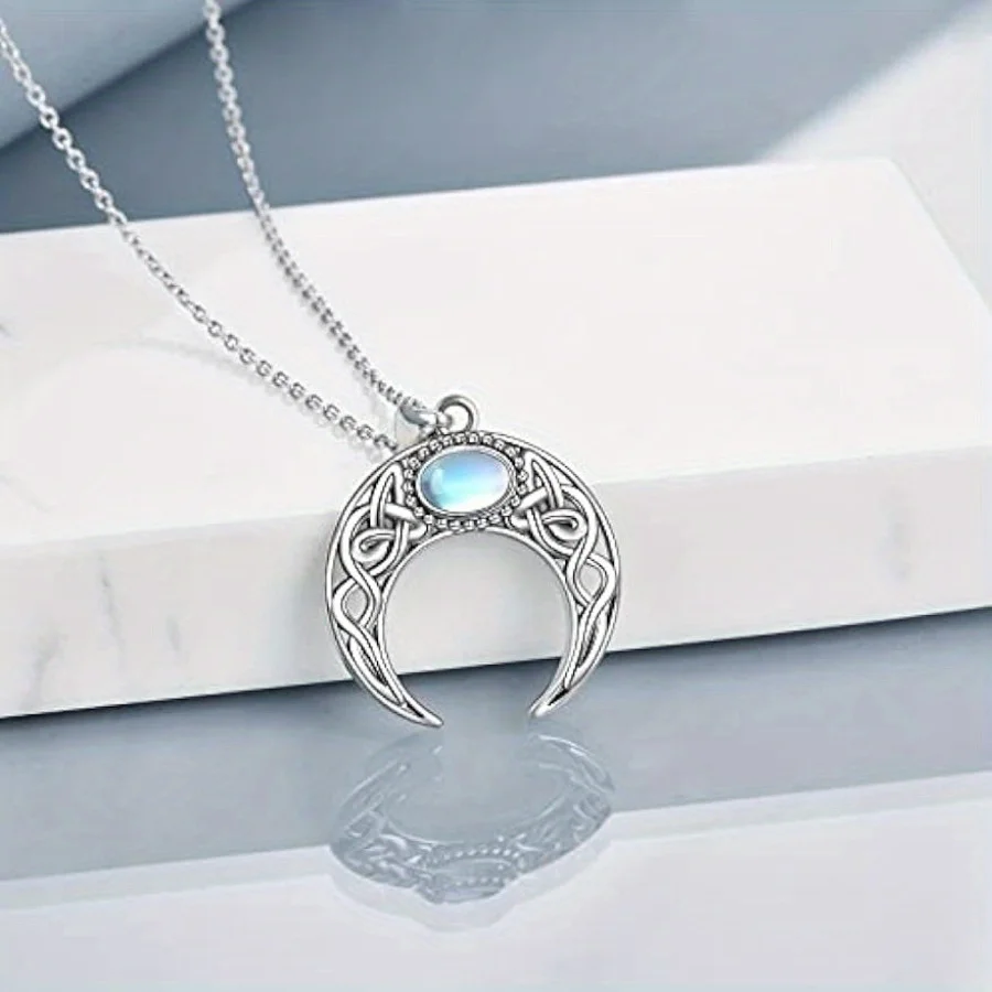 Fashionable moon wrapped necklace as a jewelry gift for women\'s birthday parties and anniversaries  aesthetic pendants