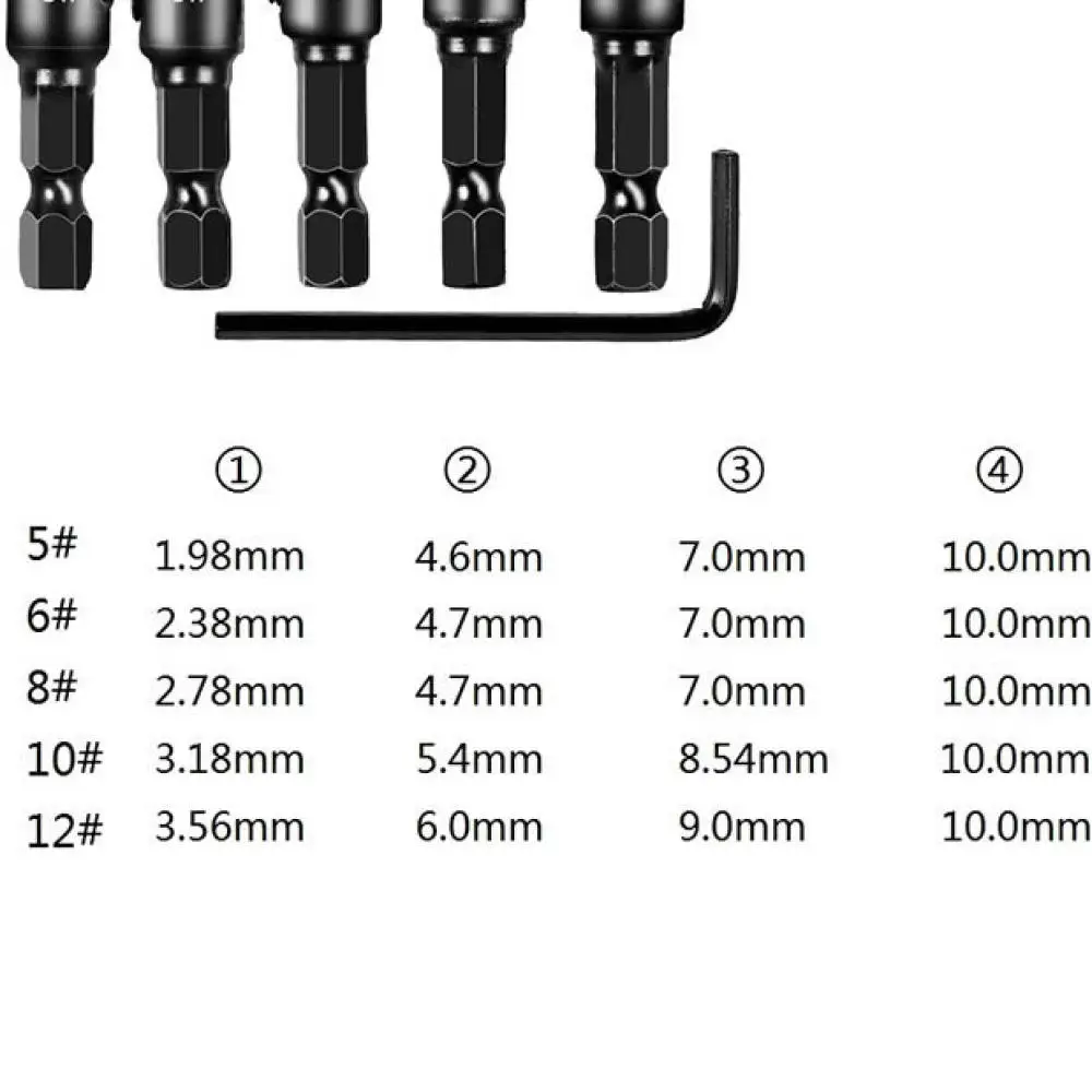 Wood Plug Drill Bit Set Claw Type Titanium Coated Cutter Hex Shank Countersink Carpentry Construction Woodworking Tool