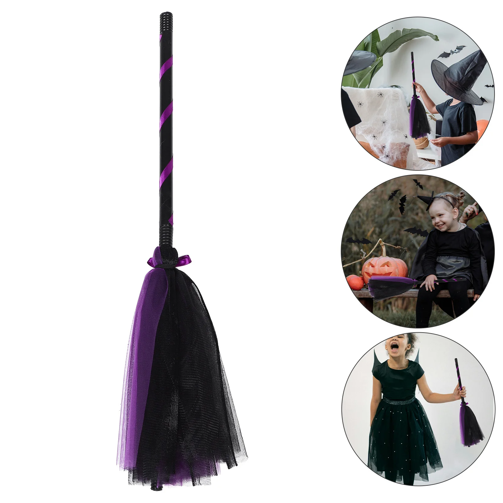 Halloween bruxa vassoura destacável crianças vassoura prop bruxa traje cosplay festa decoração halloween vassoura
