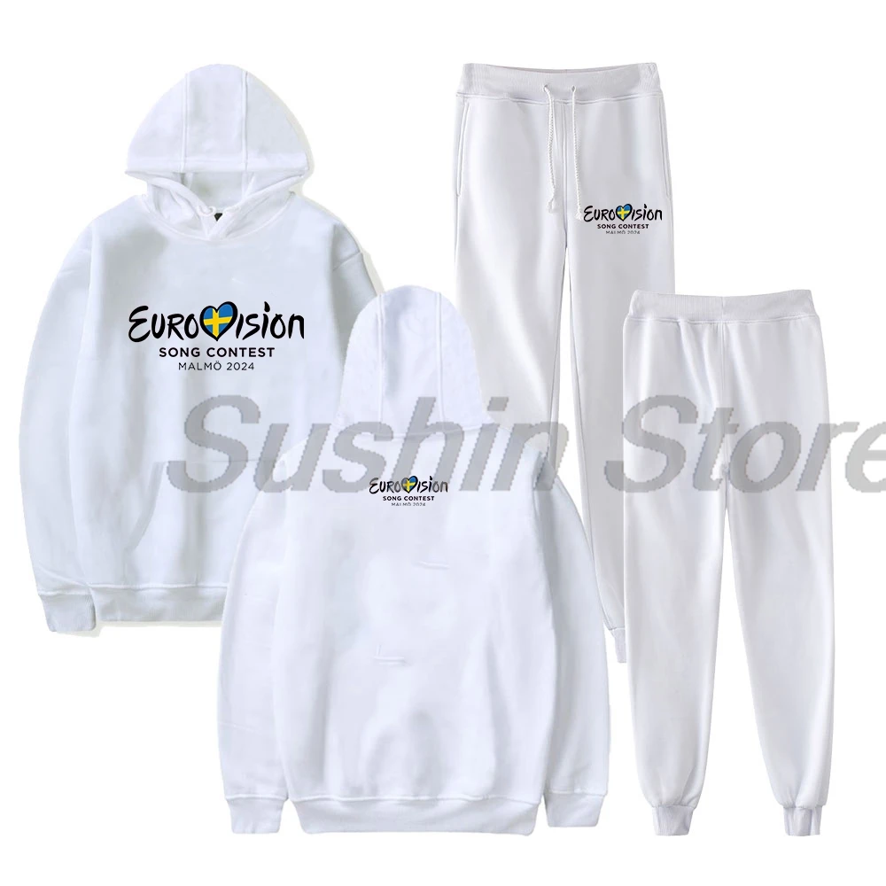 Conjunto de moletom e calça de moletom masculino e feminino, Hoodie, Calças Jogger, Sets de 2 peças, Canção europeia, Merch, 2021