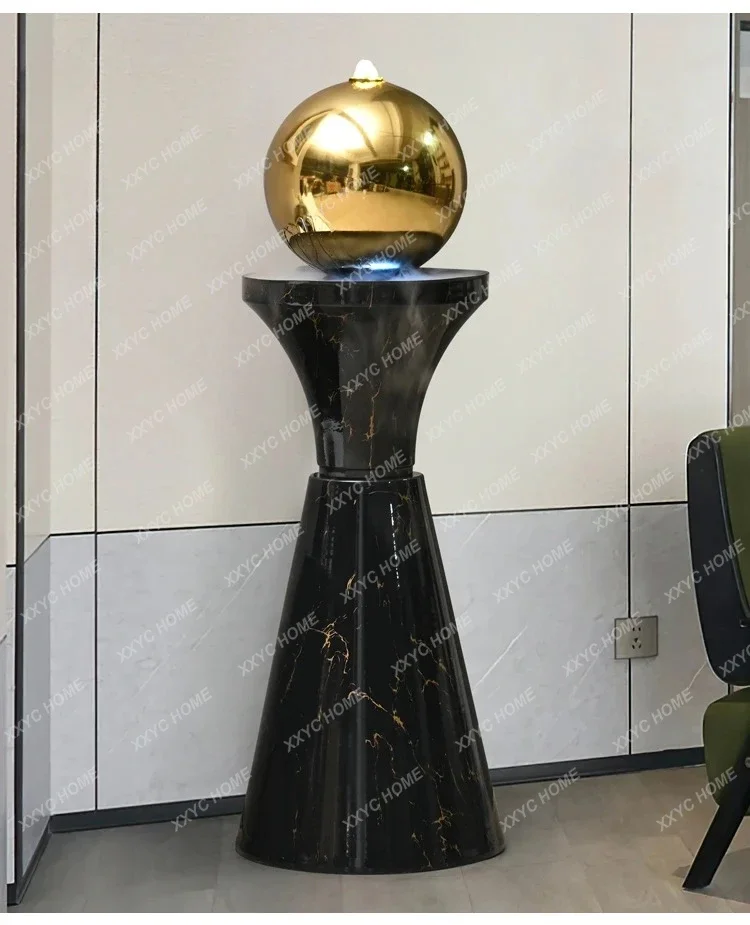 

Modern simple feng shui ball flowing water fountain floor-to-ceiling living room making money circulating water ornament