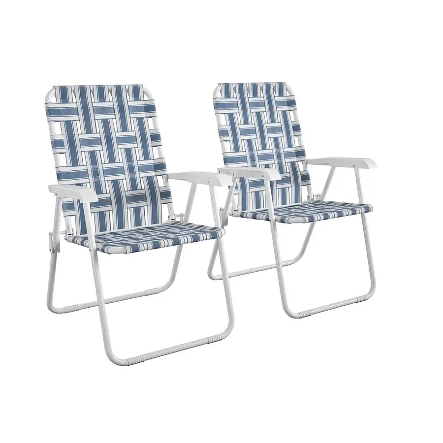 

Poolside Gossip, Priscilla Folding Chairs, 2Pack, French Blue