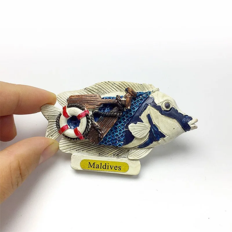 

Maldives Personalized Creative Ocean Life Magnetic Fridge Magnets High-End Hand-Painted Home Decorations