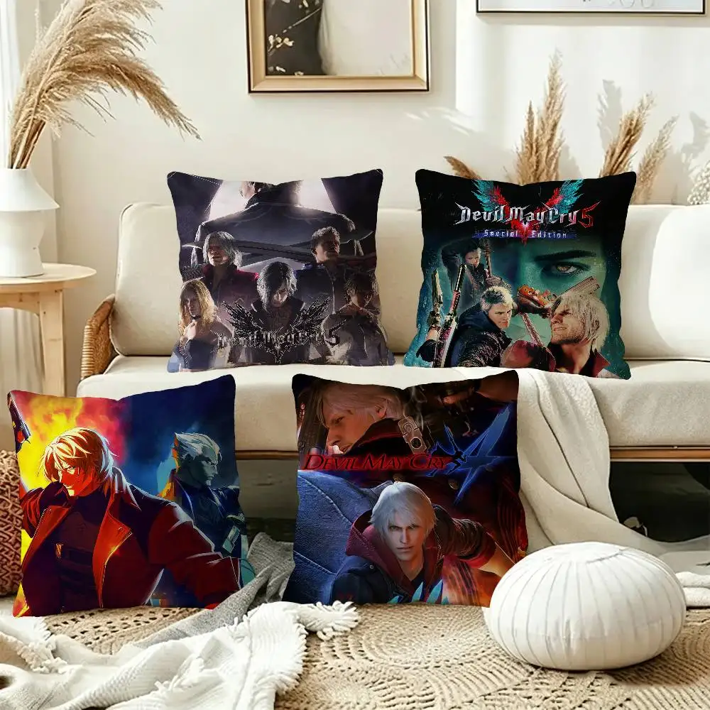 Classic D-Devil M-May C-Cry Action Game Pillow Anime Pillow Sofa Bed Head Pillow Cover Cushion Cover 45x45 cm Fashion