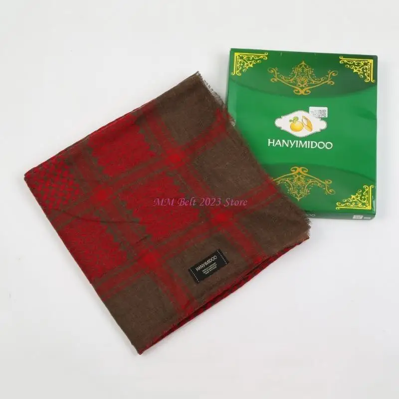 49ME Anti-UV ผู้ชายอาหรับน้ำหนักเบา Headscarf มุสลิมดูไบ Casual Headwear ผ้าพันคอป้องกันฝุ่นคอสำหรับฝาครอบหัว Turban หมวก