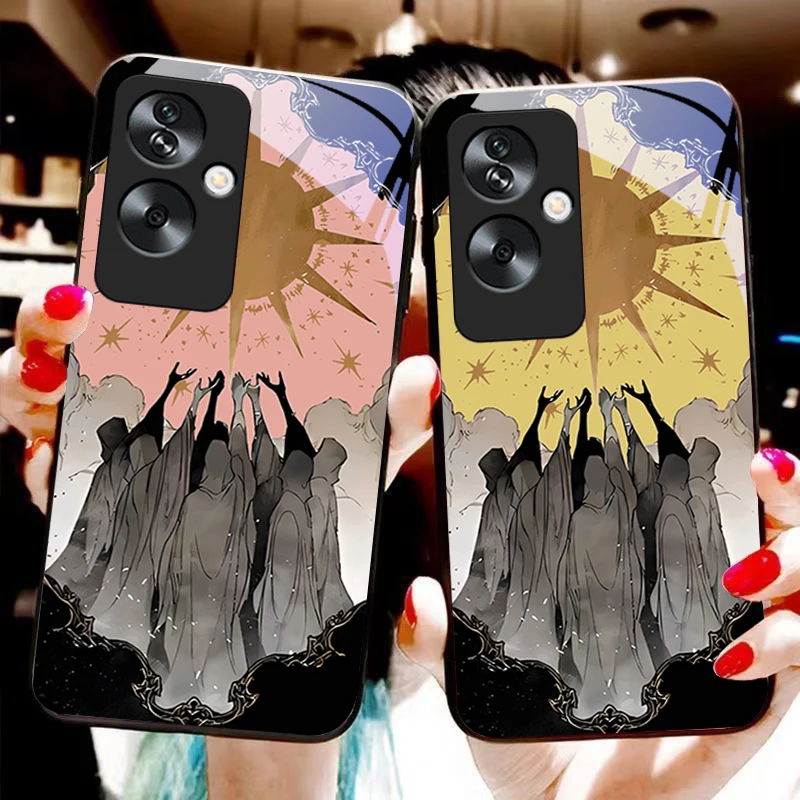 

Many Lights Of Hope For Oppo A79 5G 58 78 74 60 4G Reno 11F Realme GT 6 11 Note 50 10 C55 X2 Tempered Glass Black Phone Case