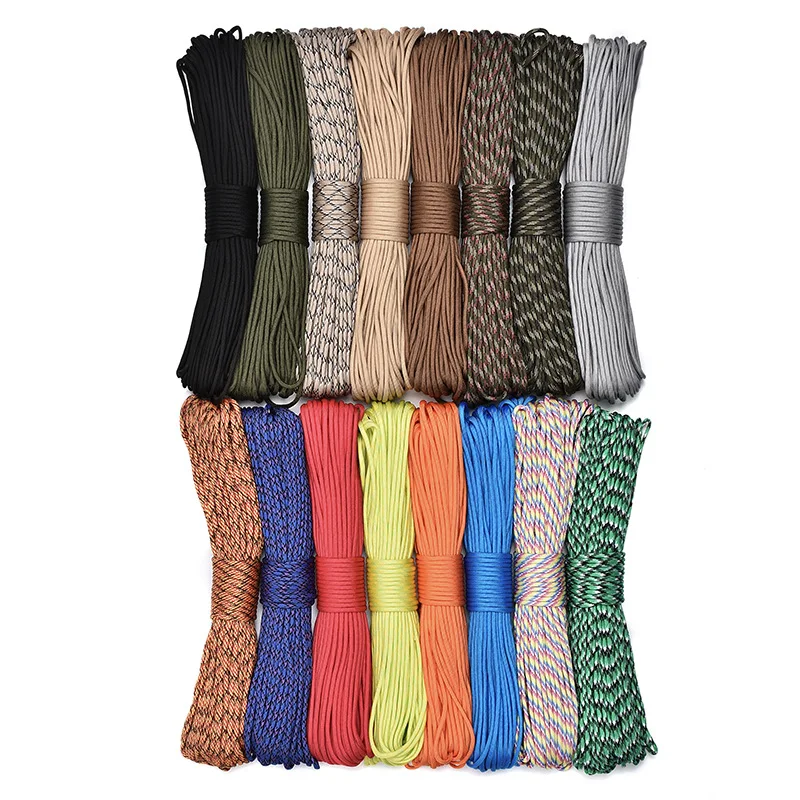 

9 Cores 550 Paracord Rope 31M Diameter 4mm For Tent Outdoor Camping Lanyard Parachute Cord Hiking Survival Accessories 145g