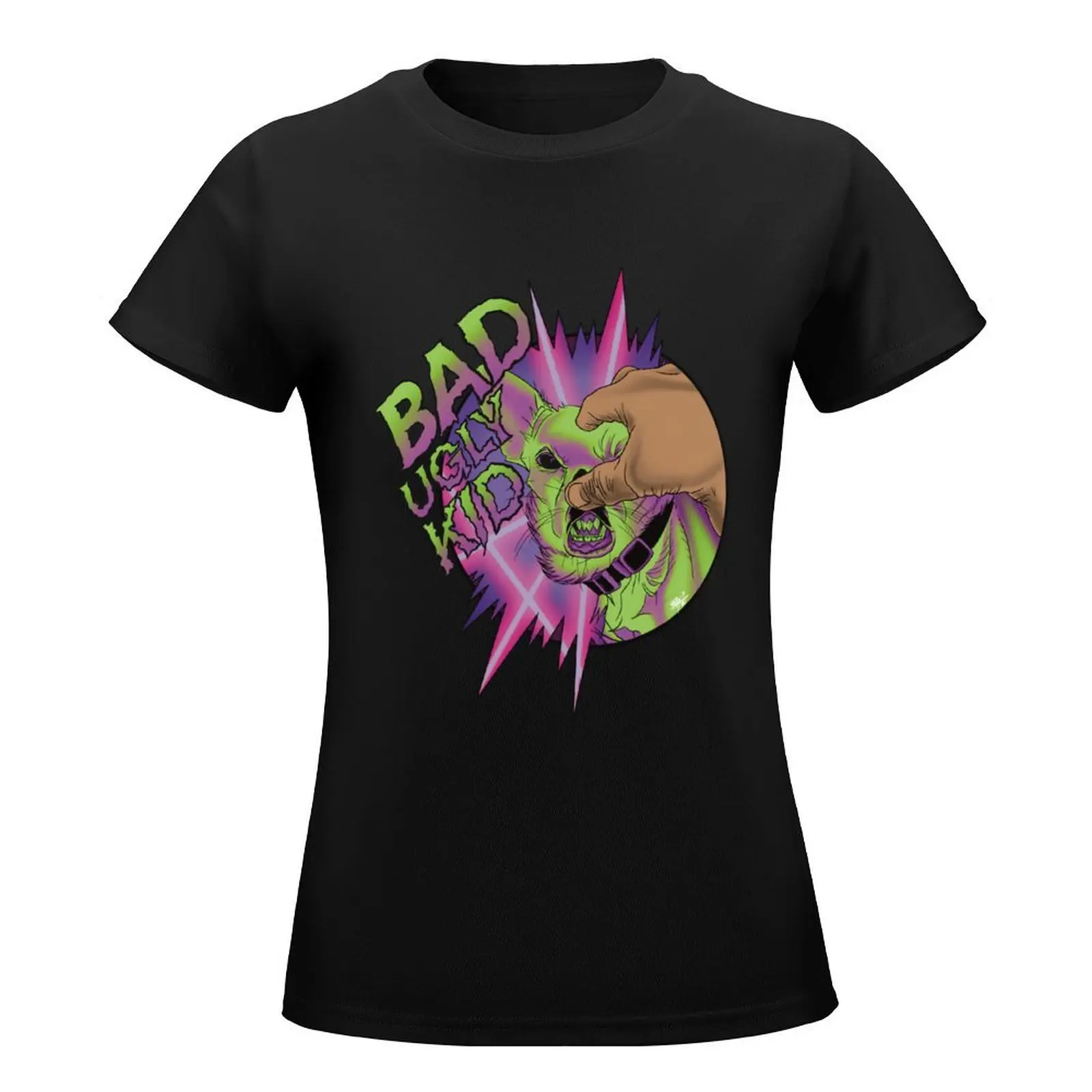 Bad Ugly Kid Lasers T-Shirt plus size tops summer clothes t-shirts for Women loose fit